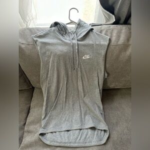 Nike Men’s Sleeveless Gray Hoodie Tank